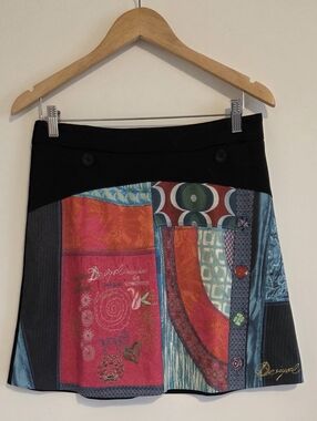 Desigual Faux Patchwork Mini Skirt